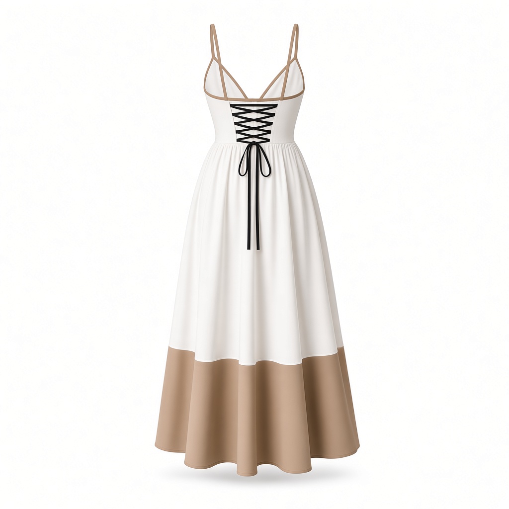 Color-block midi